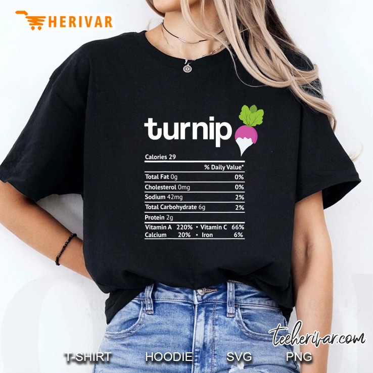 Turnip Nutrition Facts Thanksgiving Christmas Ladies Tee