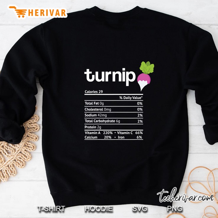 Turnip Nutrition Facts Thanksgiving Christmas Sweatshirt