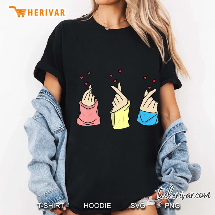 Kpop Finger Heart Sign Ladies Tee