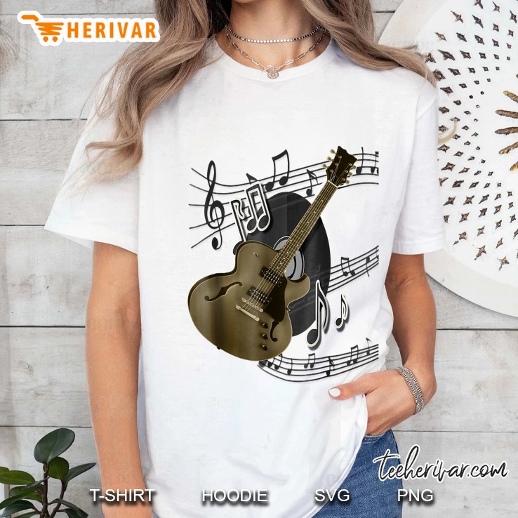 Guitar Vintage Guitarrists Guitarplayer Ladies Tee