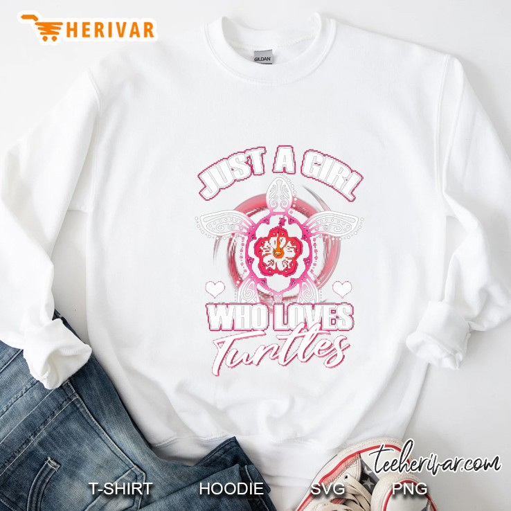 Just A Girl Who Loves Turtles Floral Version Sweatshirt