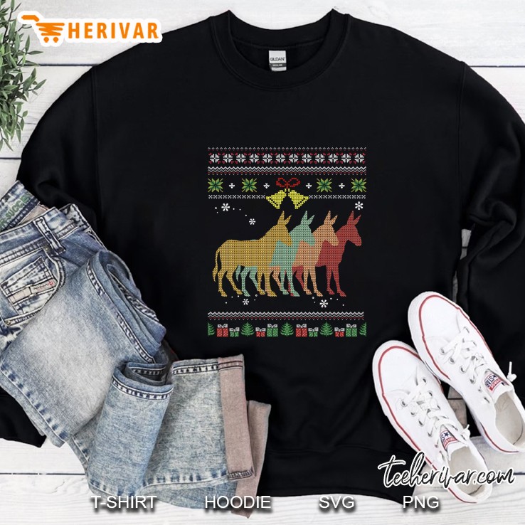 Farm Donkey Vintage Christmas Sweater Sweatshirt