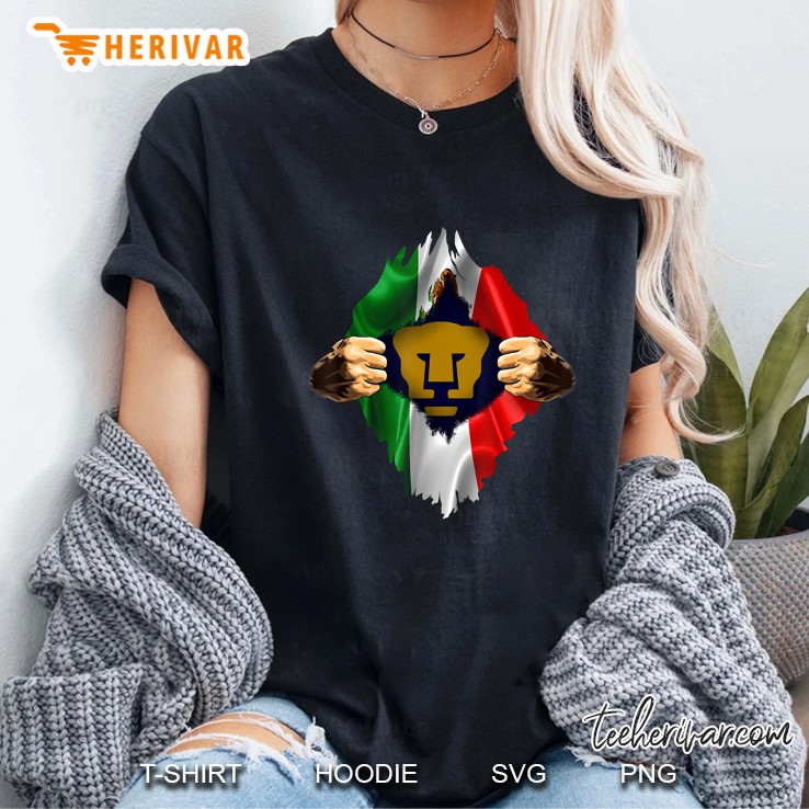 Pumas UNAM Blood Inside Me Mexico Flag Ladies Tee