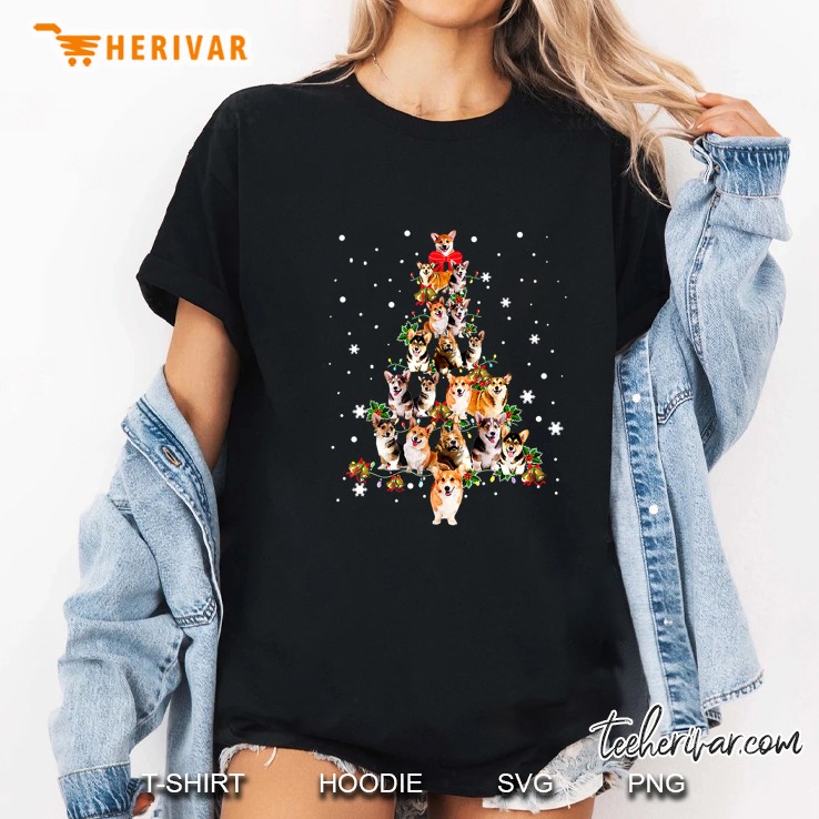 Pembroke Welsh Corgi Christmas Tree Version2 Ladies Tee