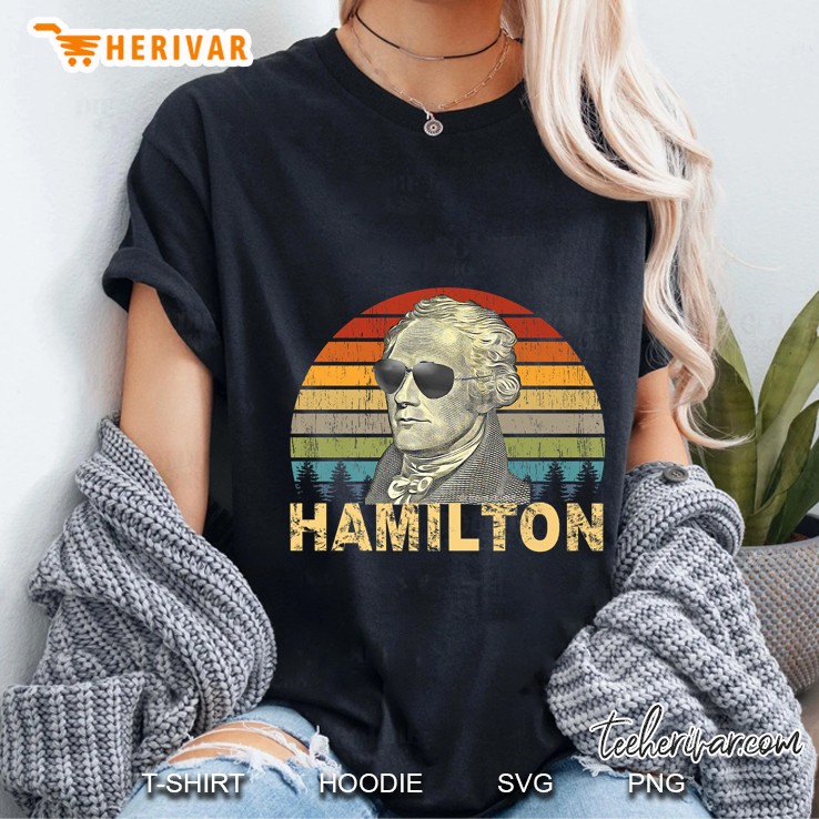 Hamilton Wearing Sunglasses Vintage Version Ladies Tee