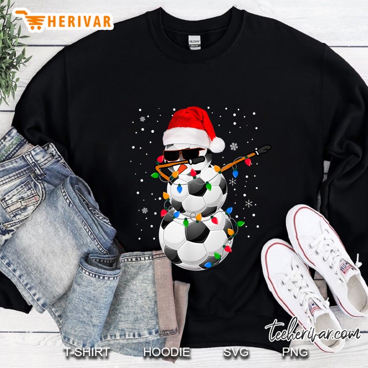 Dabbing Snowman Soccer Christmas Sweatshirt