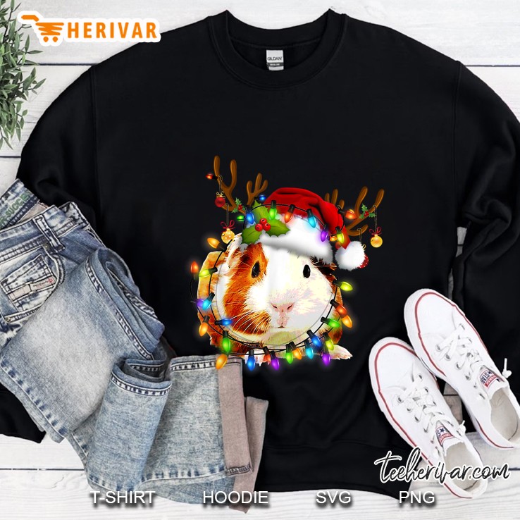 Guinea Pig Reindeer Christmas Lights Sweatshirt