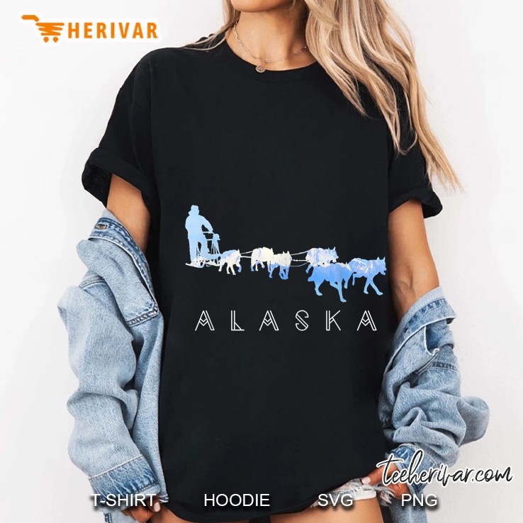 Alaska Sled Dogs Mushing Ladies Tee