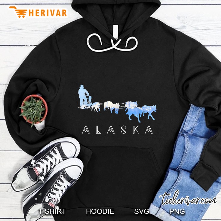 Alaska Sled Dogs Mushing Hoodie
