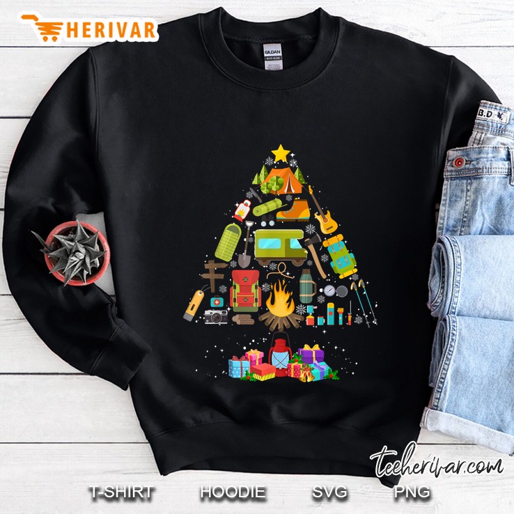 Camping Tools Christmas Tree Sweatshirt