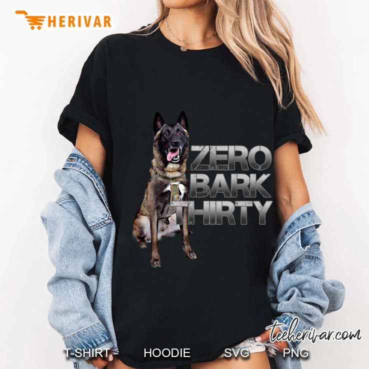 Zero Bark Thirty American Military Dog Unit K-9 Ladies Tee