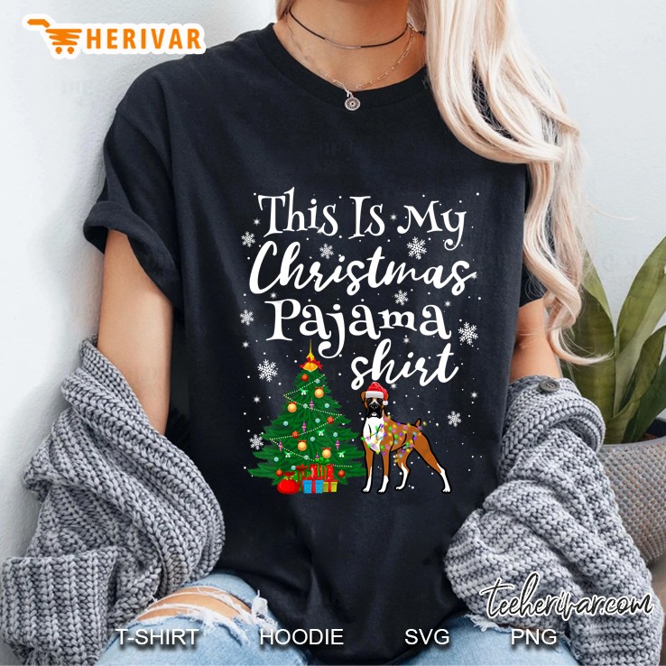 This Is My Christmas Pajama Shirt Boxer Version Ladies Tee