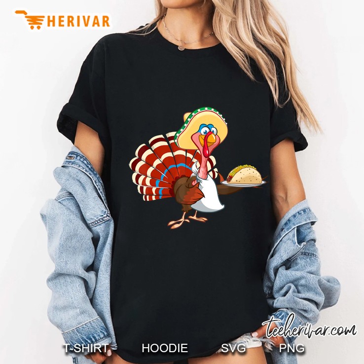 Mexican Turkey Serving Tacos Thanksgiving Version2 Ladies Tee