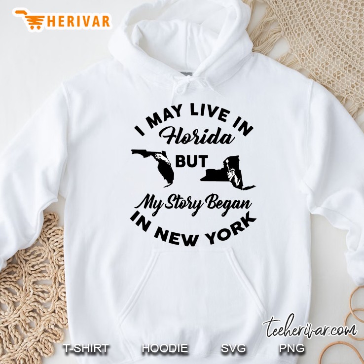 I May Live In Florida But My Story Began In New York Hoodie