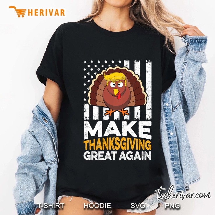 Make Thanksgiving Great Again Trump Turkey Head Version Ladies Tee
