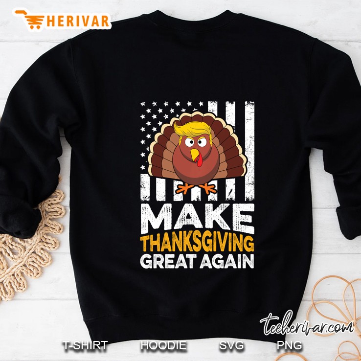 Make Thanksgiving Great Again Trump Turkey Head Version Sweatshirt
