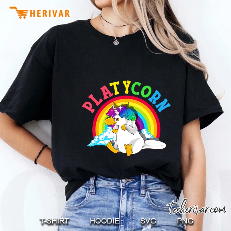 Platycorn Rainbow Unicorn Platypus Ladies Tee