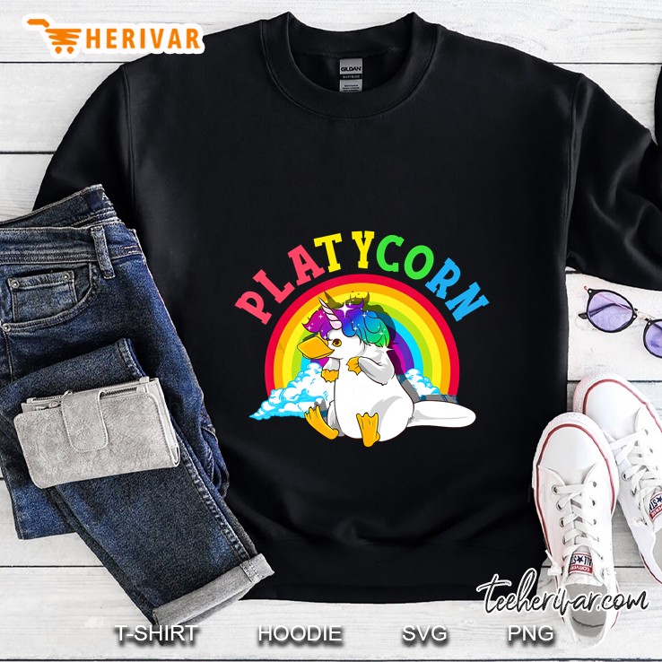 Platycorn Rainbow Unicorn Platypus Sweatshirt