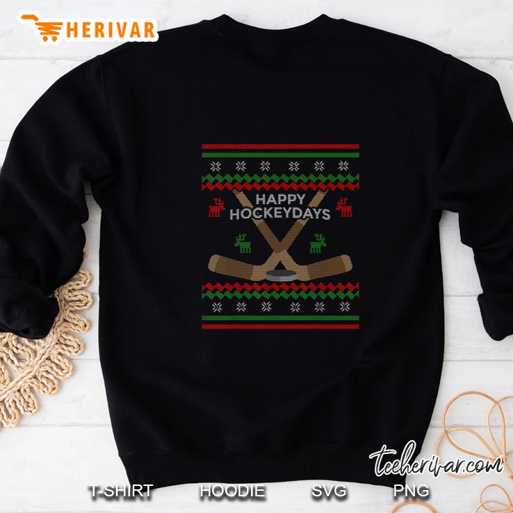 Happy Hockeydays Hockey Christmas Sweatshirt