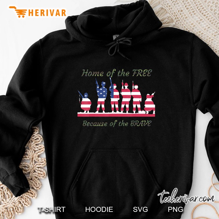 Home Of The Free Because Of The Brave US Veteran Version2 Hoodie