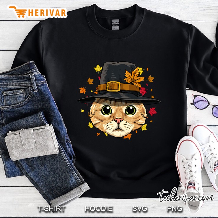 Thanksgiving Cat Pilgrim Sweatshirt