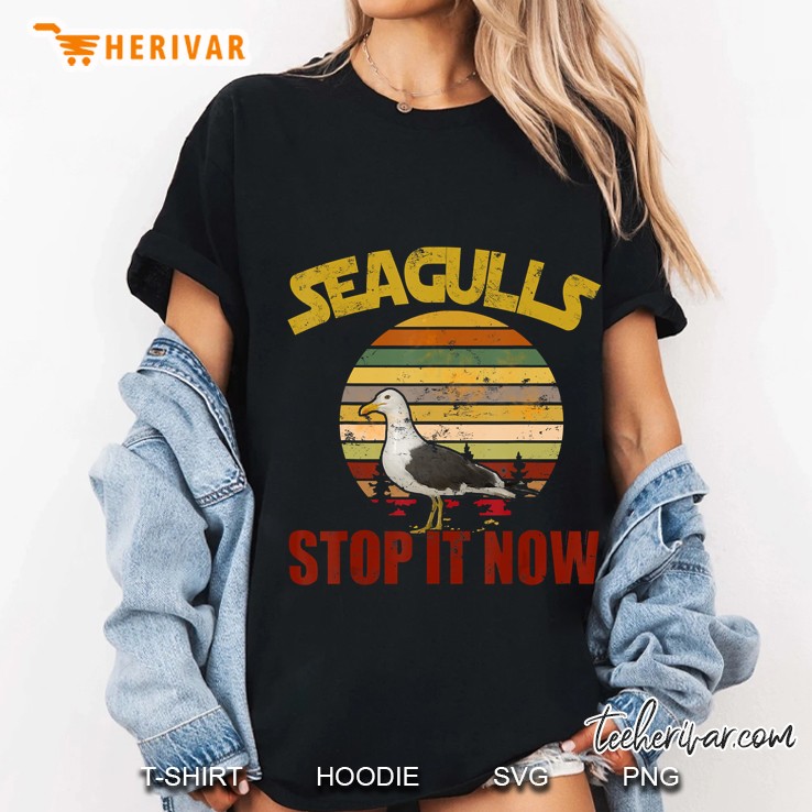 Seagulls Stop It Now Vintage Version Ladies Tee