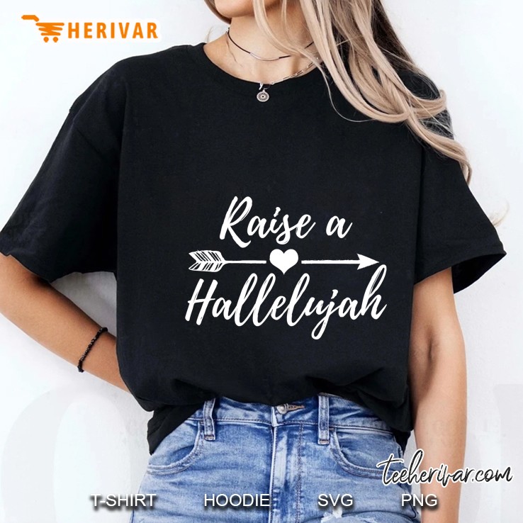 Raise A Hallelujah Arrow Heart Version Ladies Tee