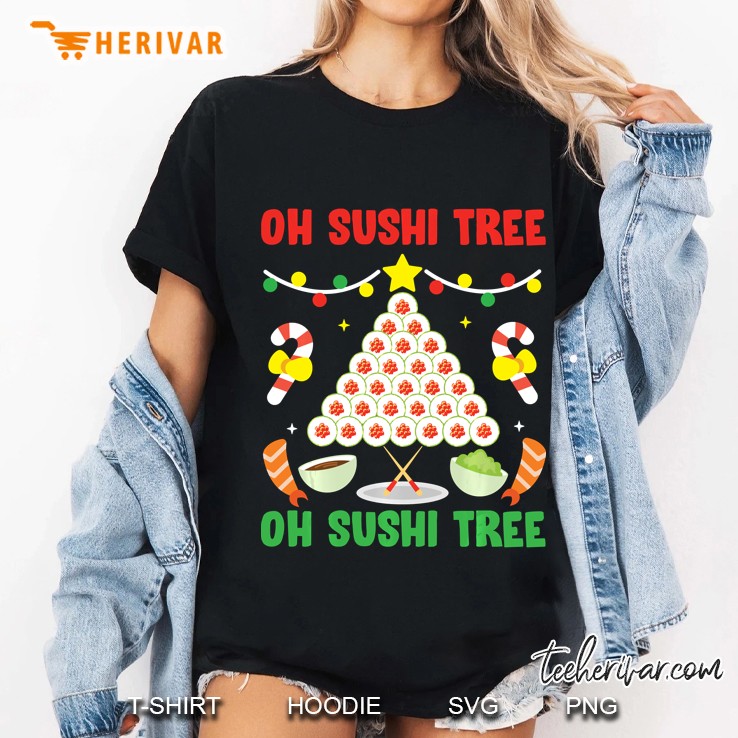Oh Sushi Tree Oh Sushi Tree Christmas Ladies Tee