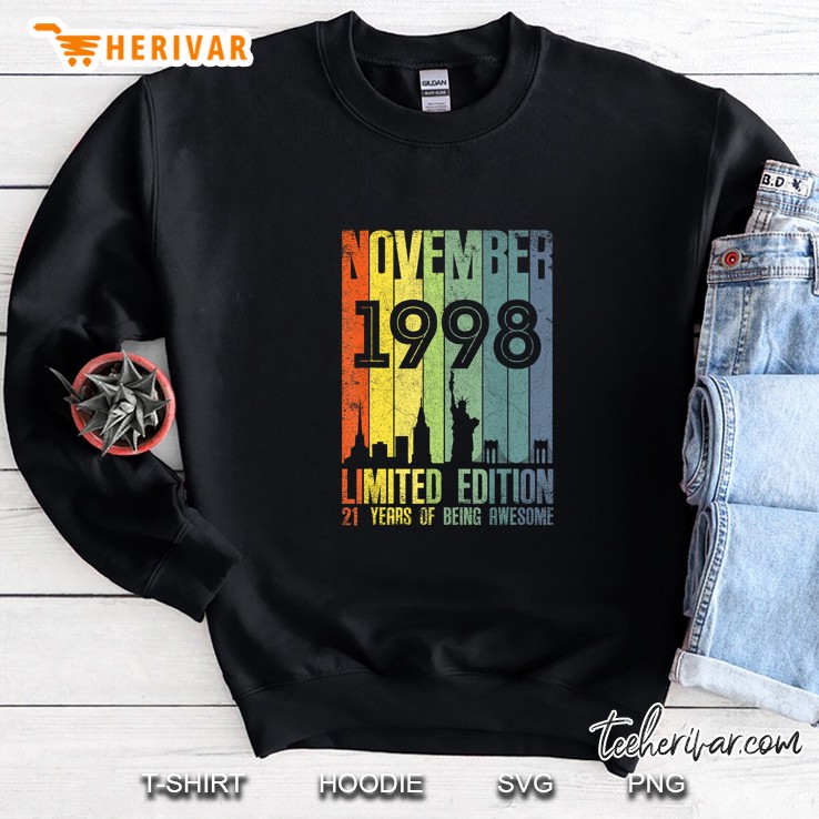 November 1998 Limited Edition 21 Years Of Being Awesome Vintage Version Sweatshirt
