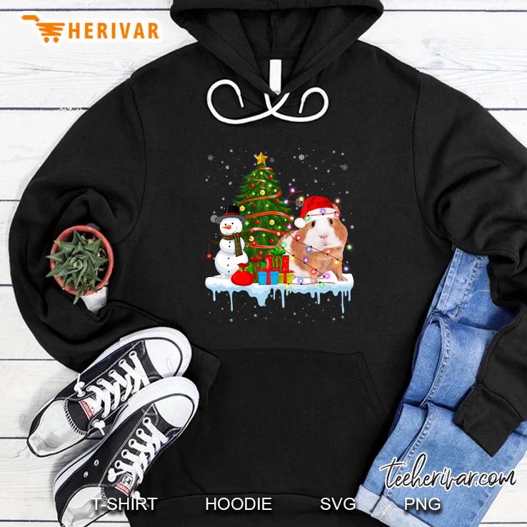 Guinea Pig Santa Hat Christmas Tree Snowman Hoodie