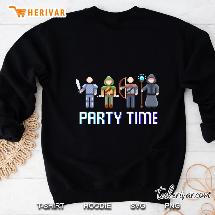 Party Time Class RPG Roleplaying DM 8-Bit Sweatshirt