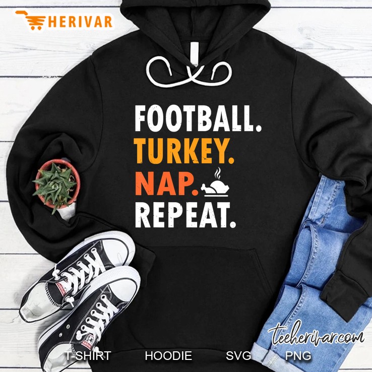 Football Turkey Nap Repeat Vintage Version2 Hoodie