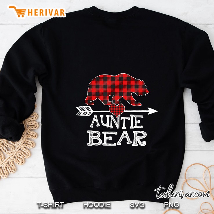Auntie Bear Red Plaid Bear Version Sweatshirt