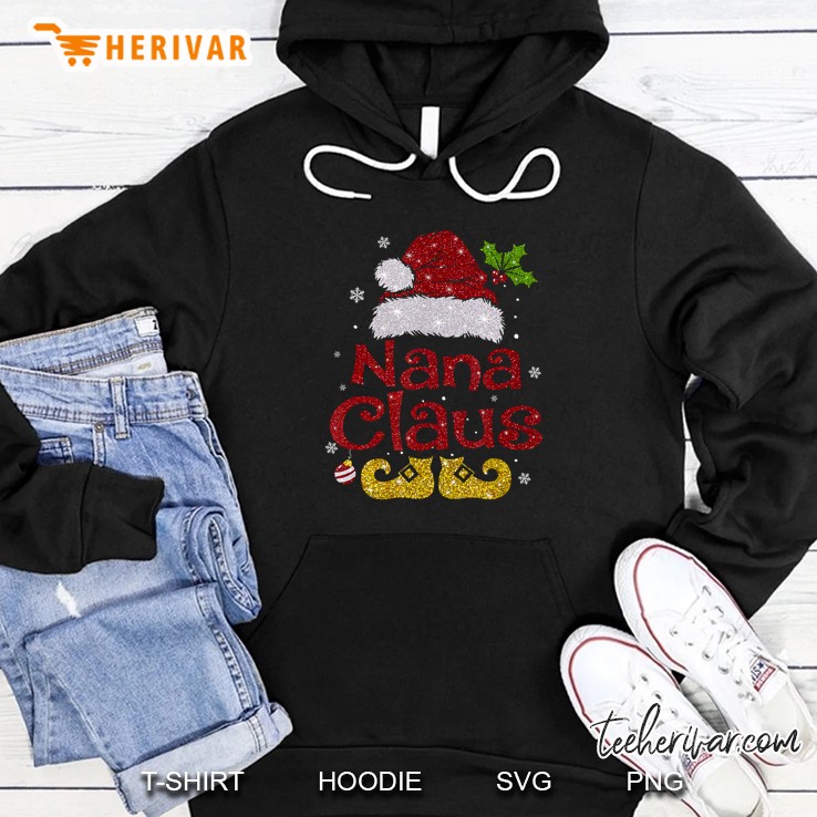 Nana Claus Santa Hat Sparkle Christmas Version2 Hoodie