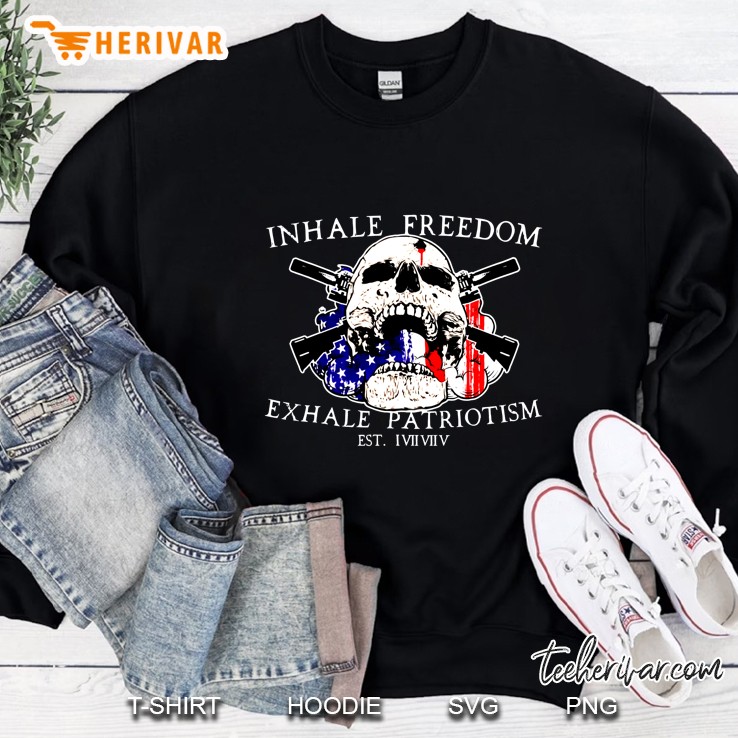 Inhale Freedom Exhale Patriotism Bald Eagle American Sweatshirt