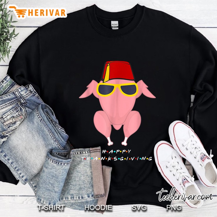Happy Thanksgiving Turkey Glasses Turkey Head Sweatshirt