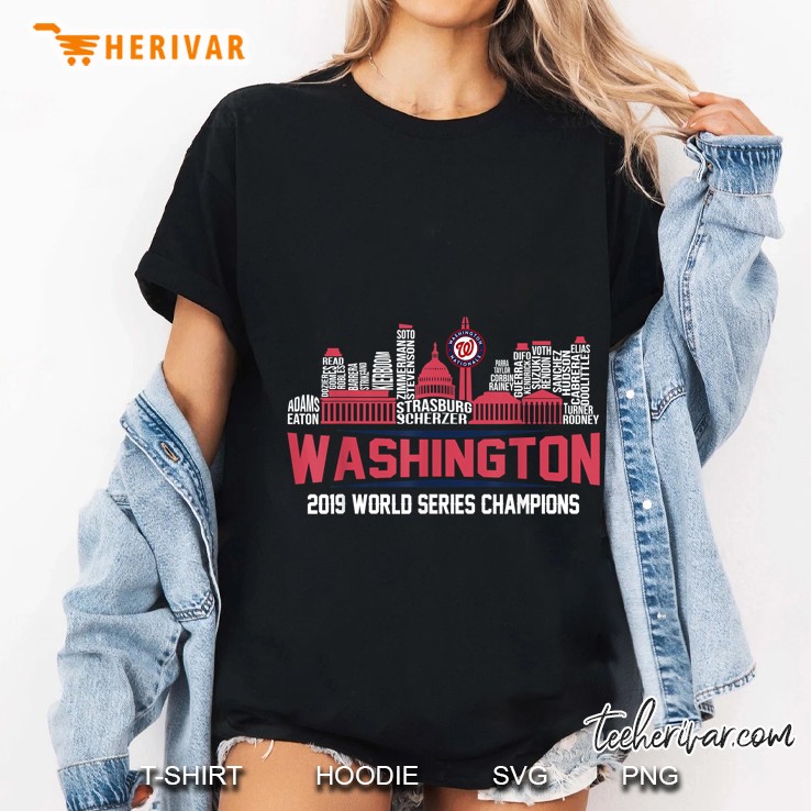 Washington 2019 World Series Champions All Player City Ladies Tee