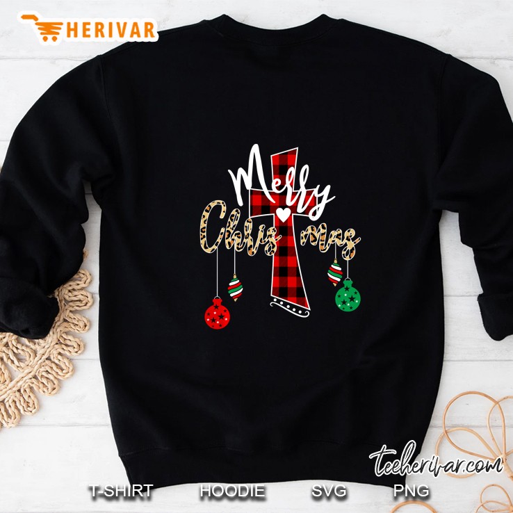 Merry Christmas Plaid Cross Version Sweatshirt