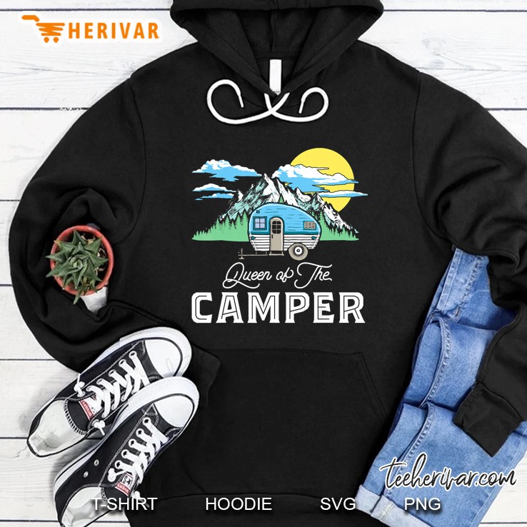 Queen Of The Camper Mountain Camping Version Hoodie