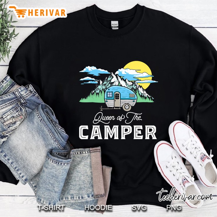 Queen Of The Camper Mountain Camping Version Sweatshirt