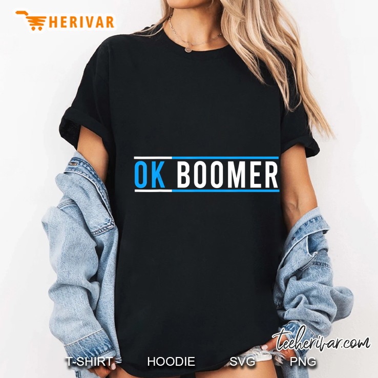 Ok Boomer Millennial Response Version2 Ladies Tee