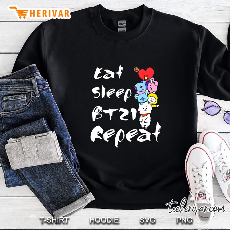 Eat Sleep Bt21 Repeat Sweatshirt