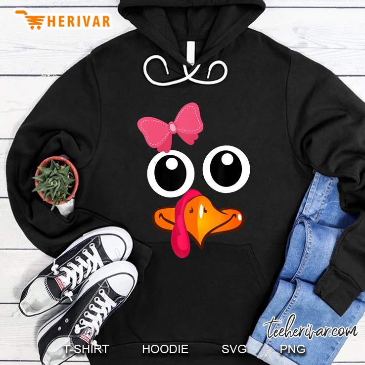 Thanksgiving Turkey Face Cute Girl Hoodie