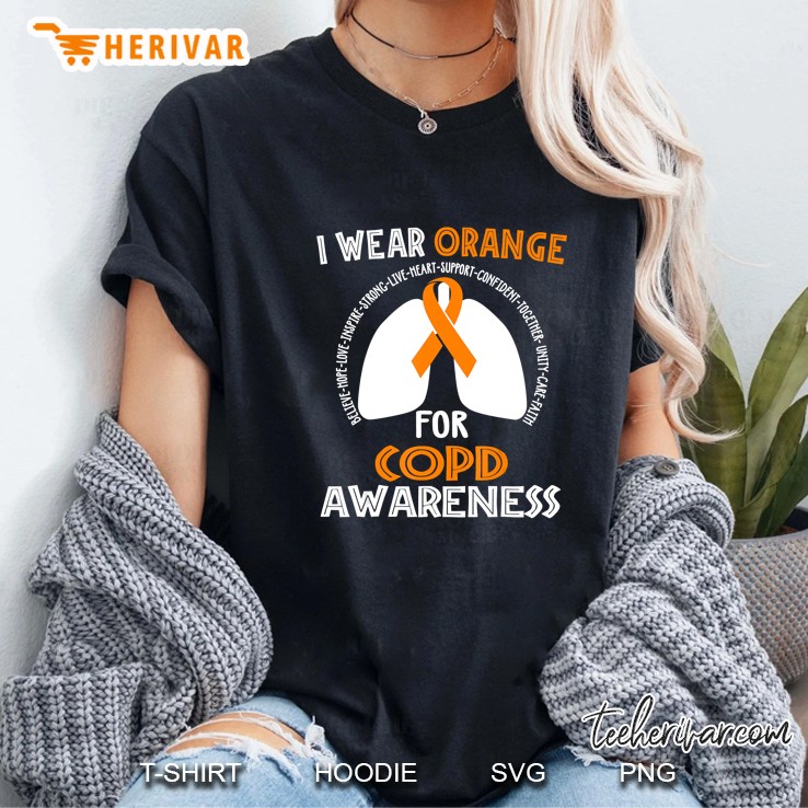 I Wear Orange For COPD Awareness Ladies Tee