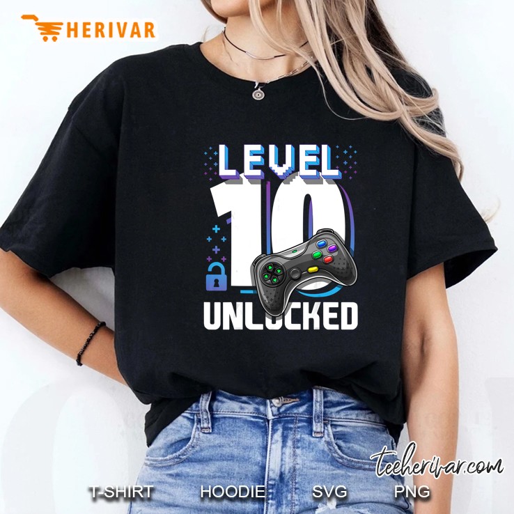 Level 10 Unlocked 10th Birthday Version2 Ladies Tee