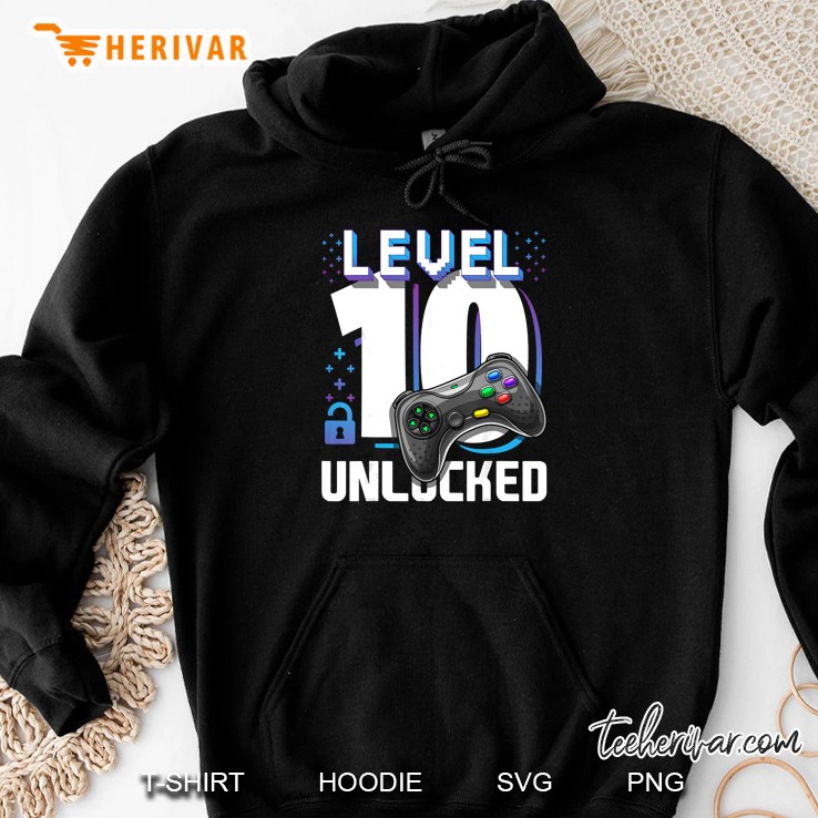 Level 10 Unlocked 10th Birthday Version2 Hoodie