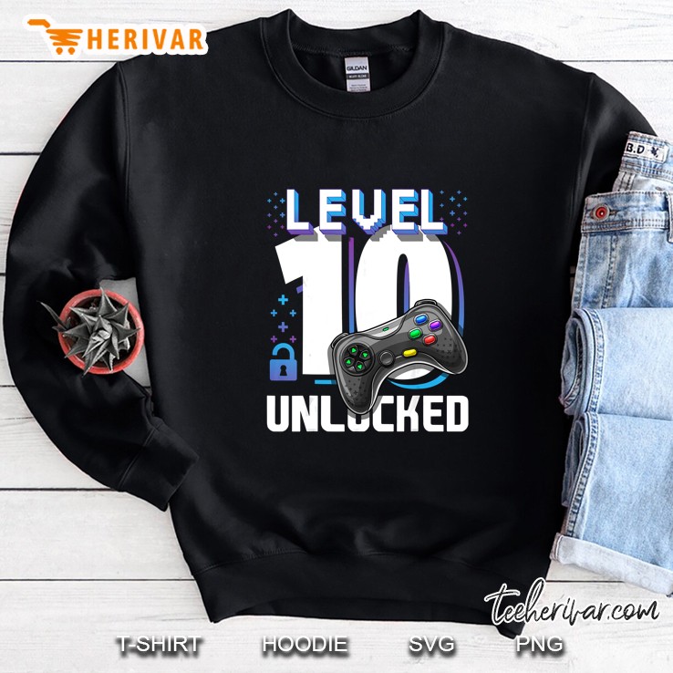 Level 10 Unlocked 10th Birthday Version2 Sweatshirt