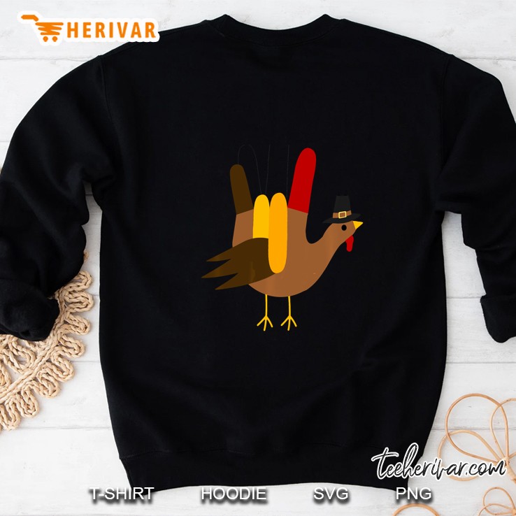 Hand Turkey I Love You Sign Language Version2 Sweatshirt