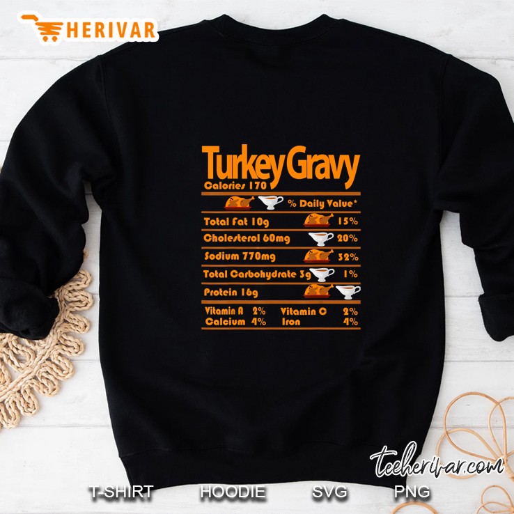 Turkey Gravy Nutrition Facts Sweatshirt