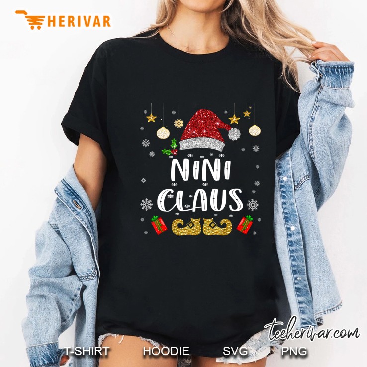 Nini Claus Santa Claus Christmas Ladies Tee